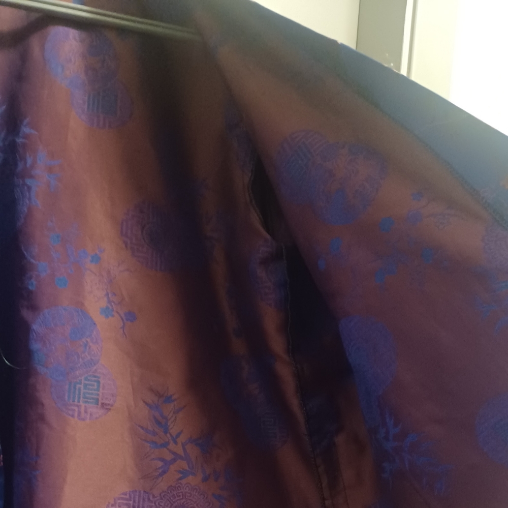 Vintage Satin Chinese Leisure Coat/Robe for Maxxin and Relaxxin - Picture 10 of 16